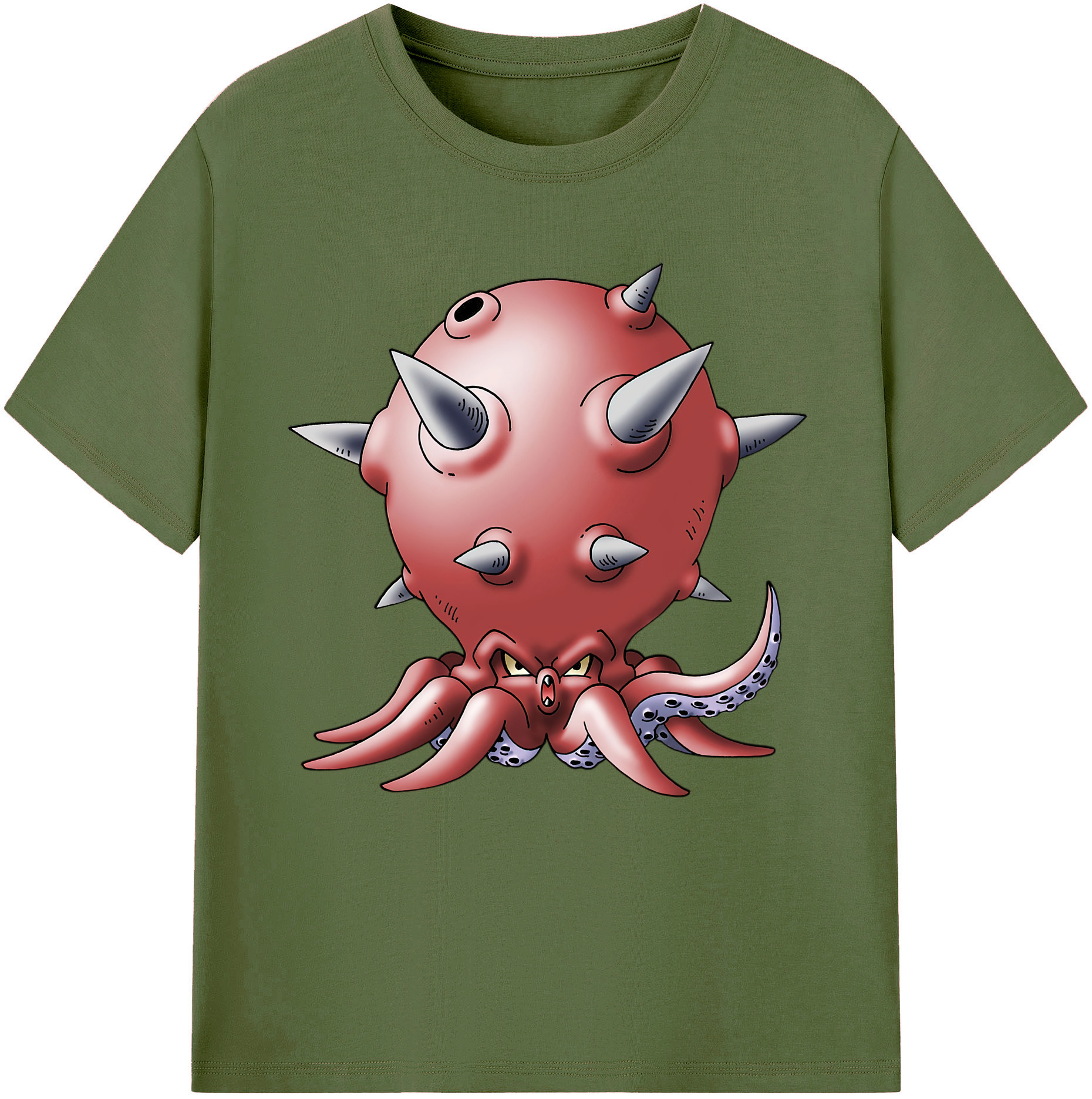 （画像用） ドラゴンクエスト Doragon Kuesuto Dragon Quest 綿100％半袖Tシャツ（フロントプリント）